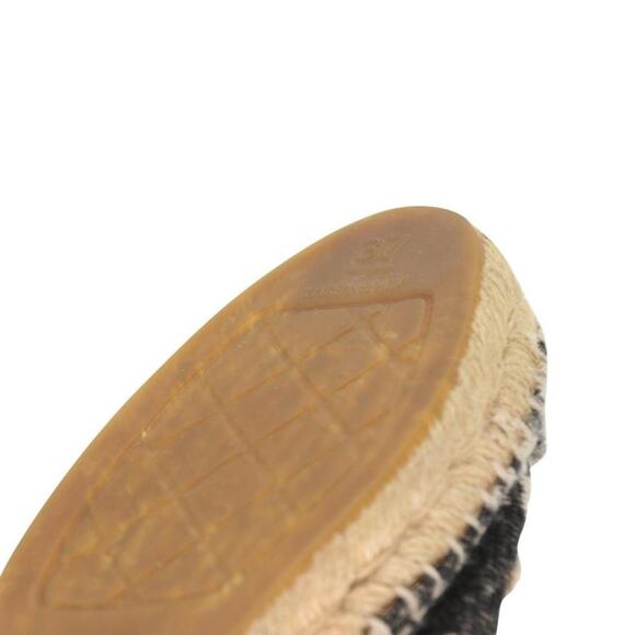 Chanel Espadrille 37 Striped Woven Canvas Cap Toe Cc Flats CC-0503N-0144 - Picture 11 of 11